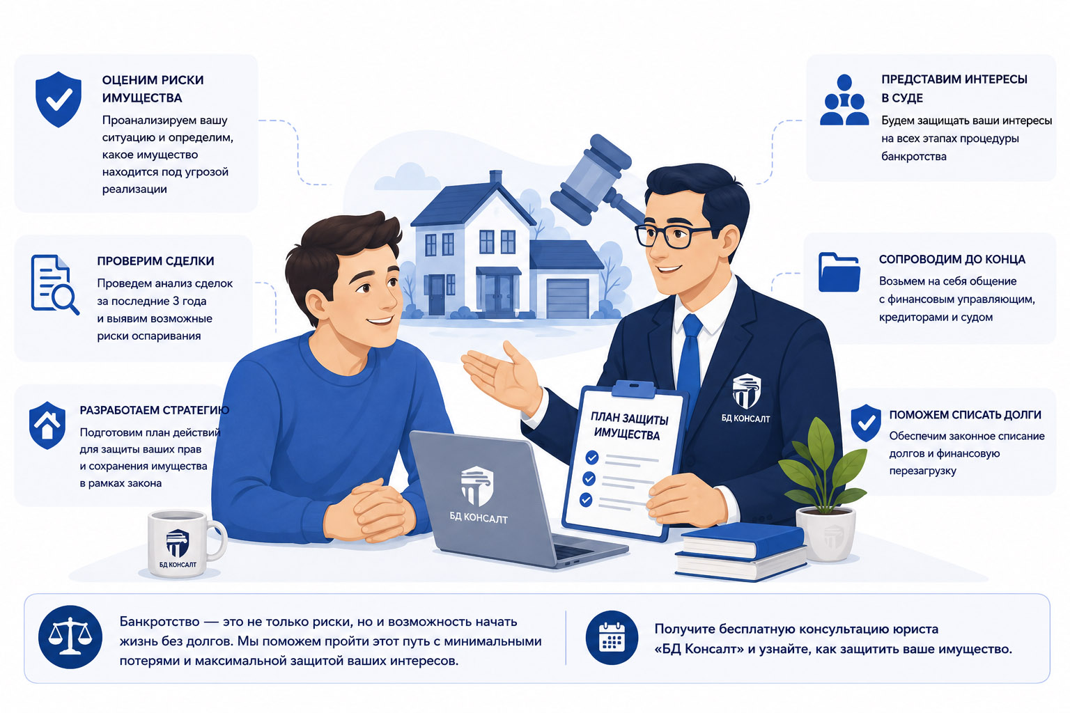 Чем поможет юрист «БД Консалт» при банкротстве должника Чем поможет юрист «БД Консалт» при банкротстве должника
